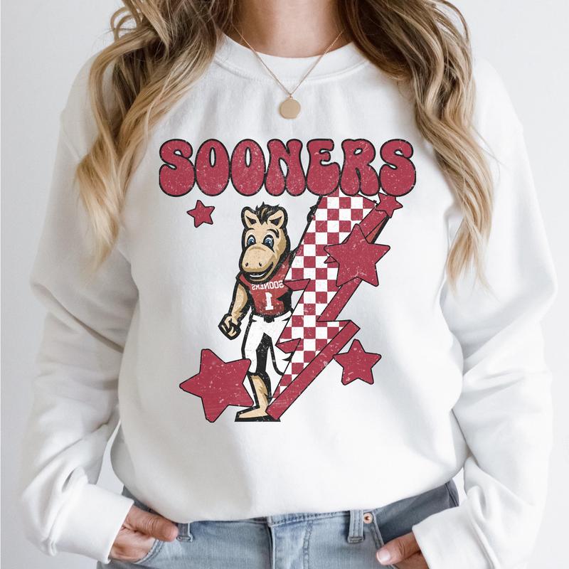 Oklahoma Sooners Vintage NCAA Sweatshirt, University Sport Shirt, Classic Gift for Football Fans, Women, Cotton Comfort, Vintage Pullover, Style