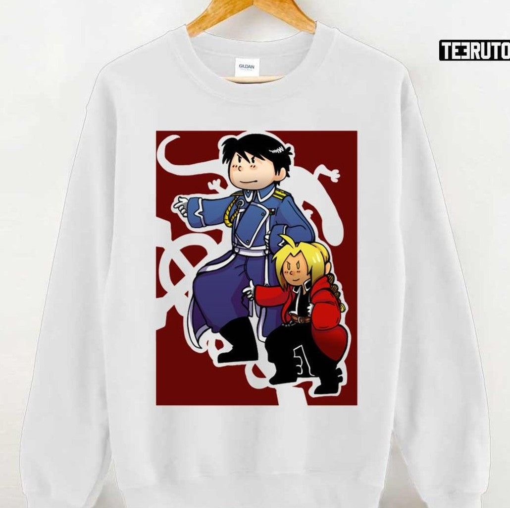 Show Him How It's Done Fullmetal Alchemist Eric And Mustang Unisex Sweatshirt