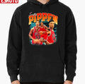 Basketball Vintage Retro 80s Scottie Pippen Unisex Hoodie