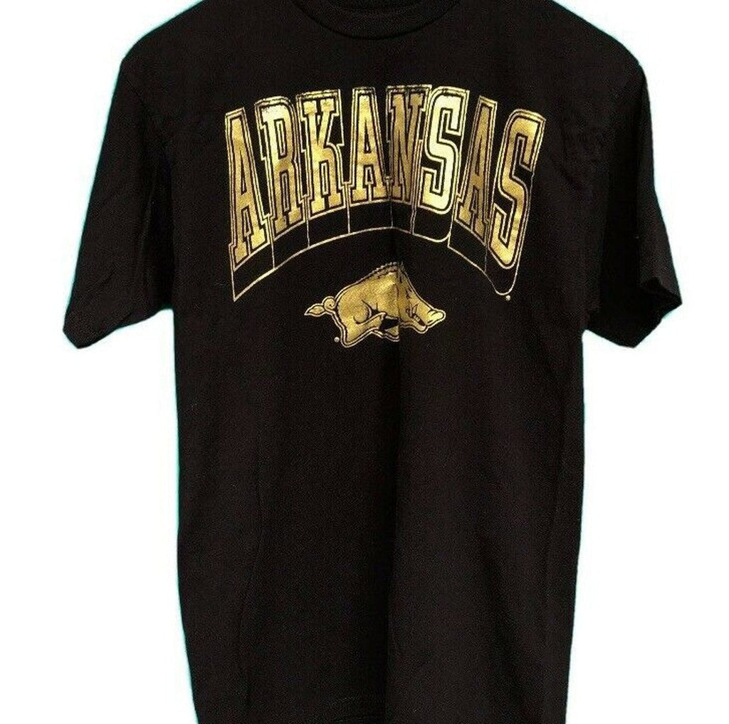 Arkansas Razorbacks Black With Gold Foil Graphic Unisex T-Shirt
