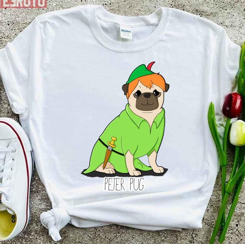 Peter Pug Cute Dog Peter Pan Unisex T-Shirt