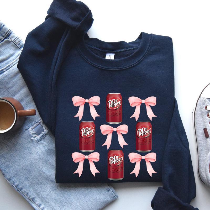 Dr Pepper, Soft Drink, Coquette, Preppy, Soda, Pop, Bows Sweatshirt Classic Menswear