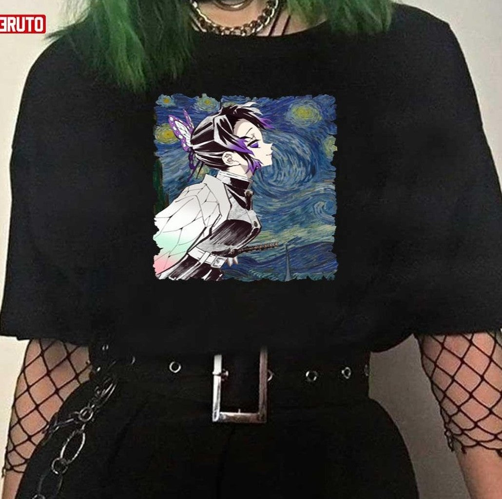 Shinobu Kochou Starry Night Art Unisex T-Shirt