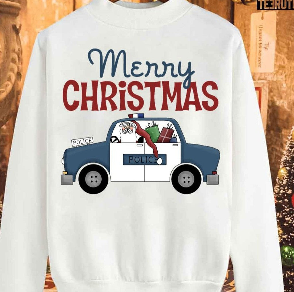 Police Officer Merry Christmas Unisex Sweatshirt