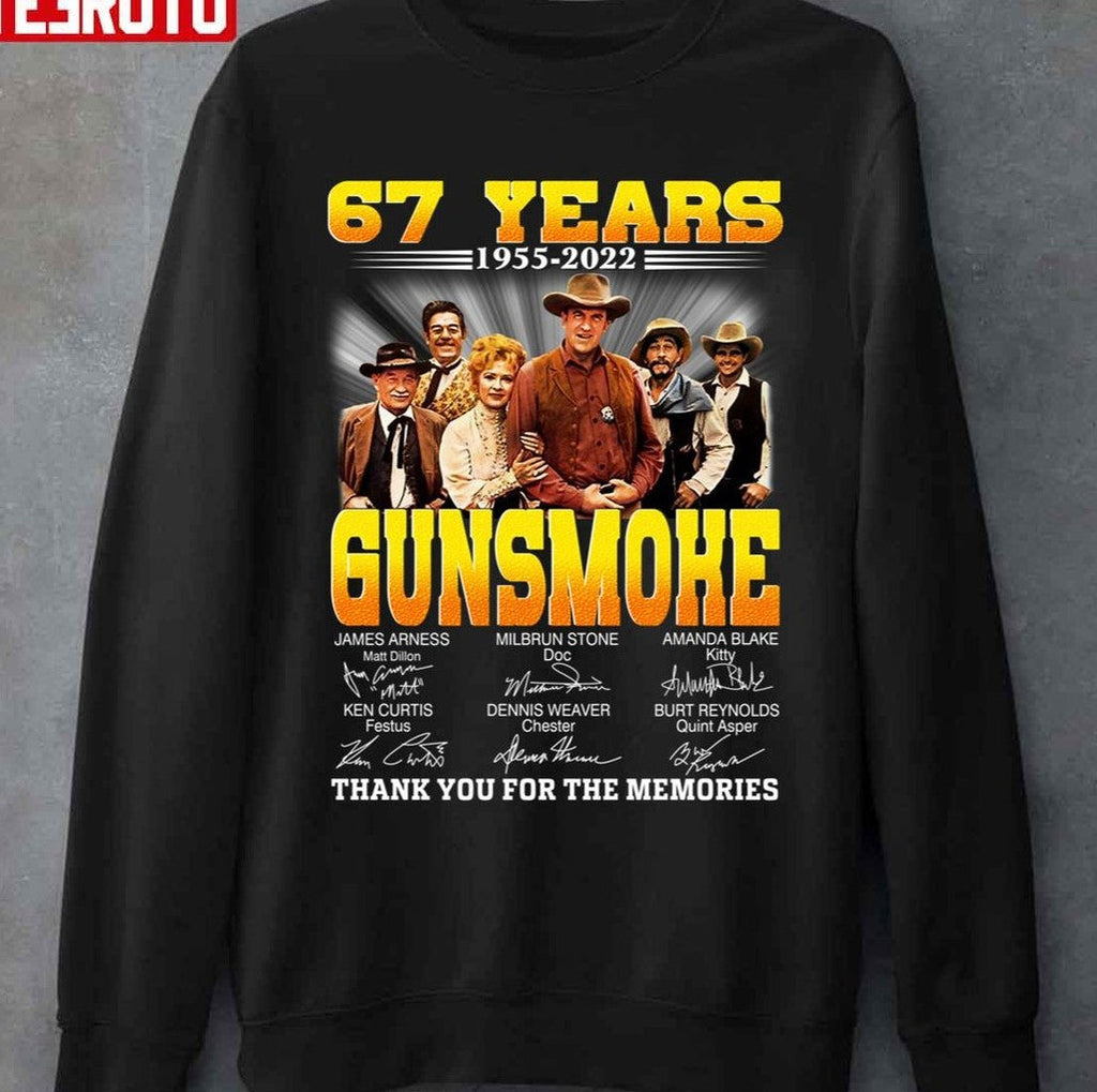 67 Years Of Gunsmoke 1955-2022 Thank You For The Memories Unisex Sweatshirt