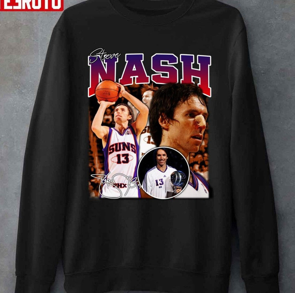 Basketball Legend Mvp Steve Nash Phoenix Signature Vintage Retro Unisex T-shirt