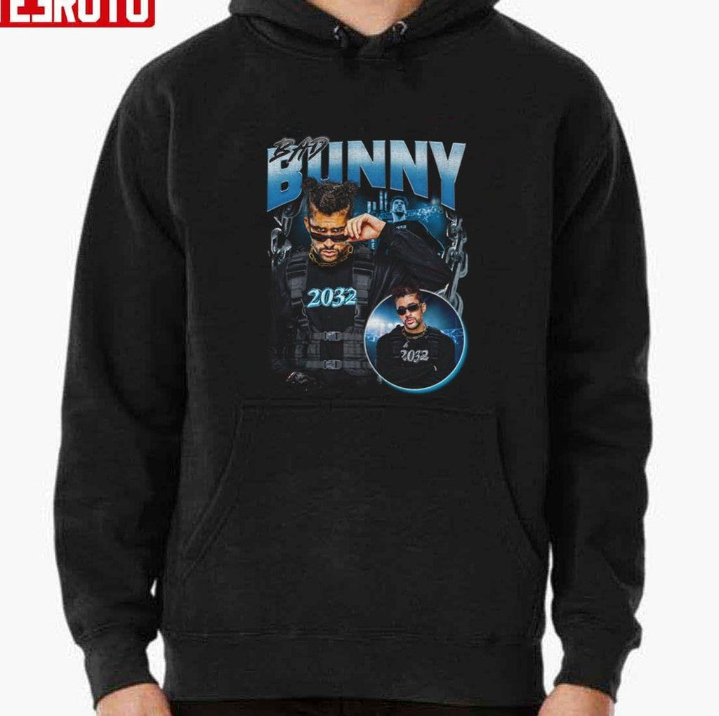 2032 Bad Bunny Vintage 90s Bootleg Graphic Unisex T-shirt