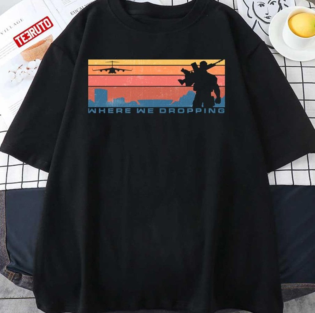 Modern Warfare Warzone Where We Dropping Vintage Unisex T-shirt