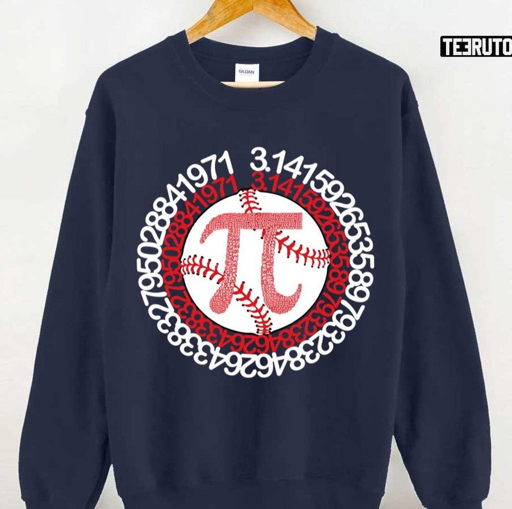 Baseball Pi Day Funny Gift Math 2022 Equation Math Teacher Student Geek Gifts Unisex T-shirt