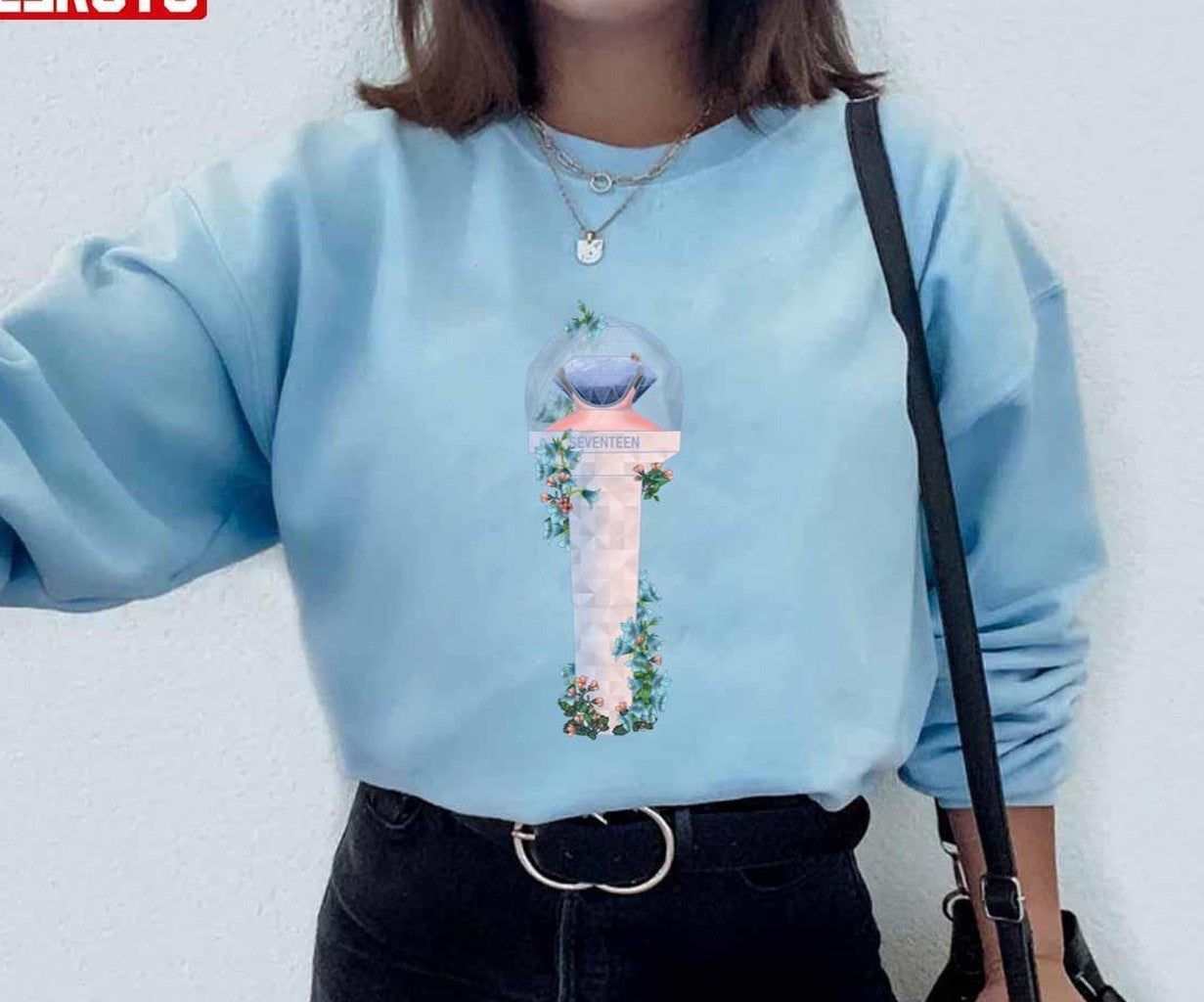 Seventeen V2 Floral Lightstick Kpop Unisex Sweatshirt