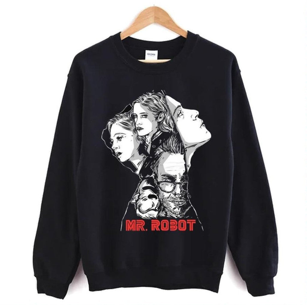Mr Robot Balck And White Art Unisex Hoodie