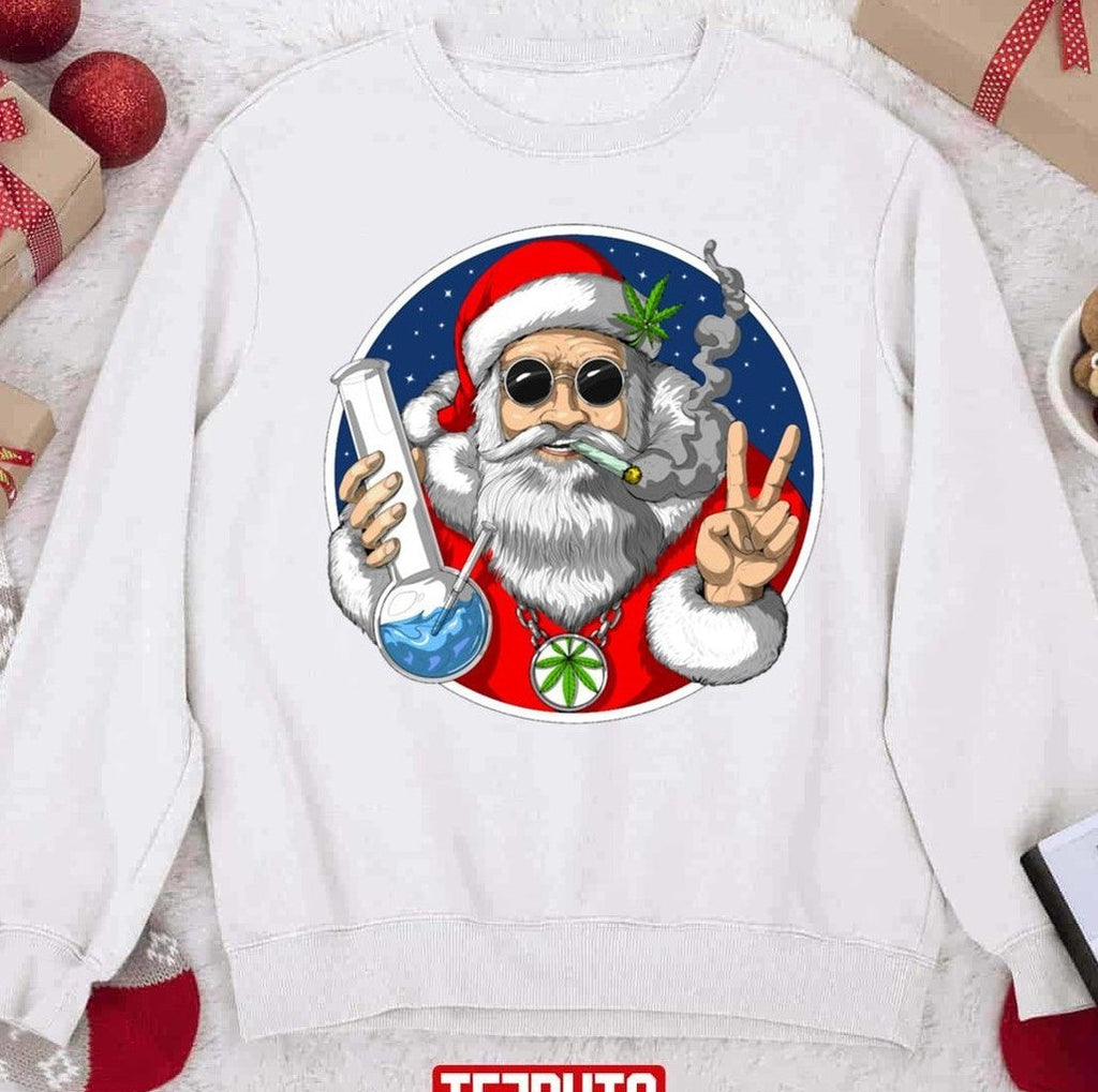 Santa Smoking Weed Unisex Sweatshirt