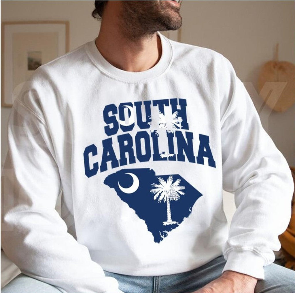 South Carolina Flag In South Carolina Map Unisex Sweatshirt