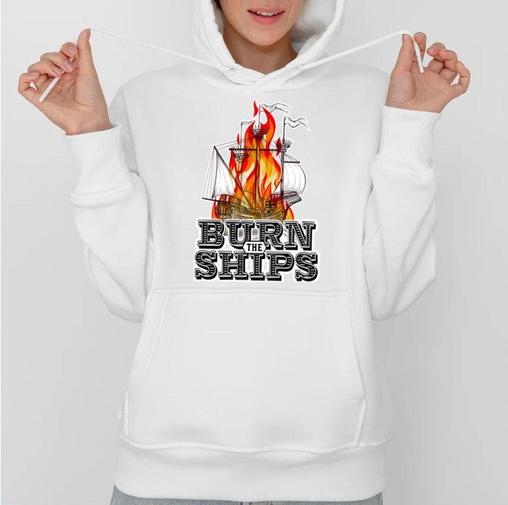 Sketch Art Burn The Ships Unisex Sweatshirt