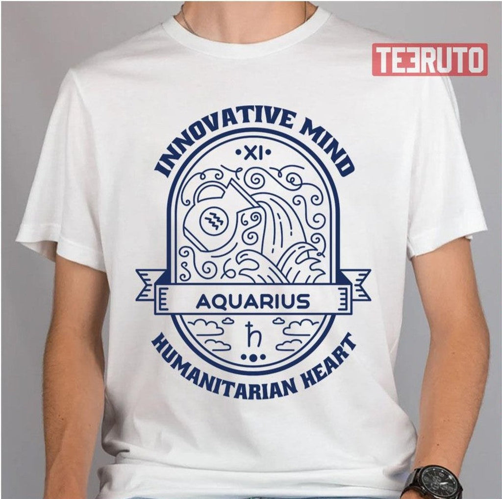 Scripts Of Aquarius Symbol Unisex T-Shirt