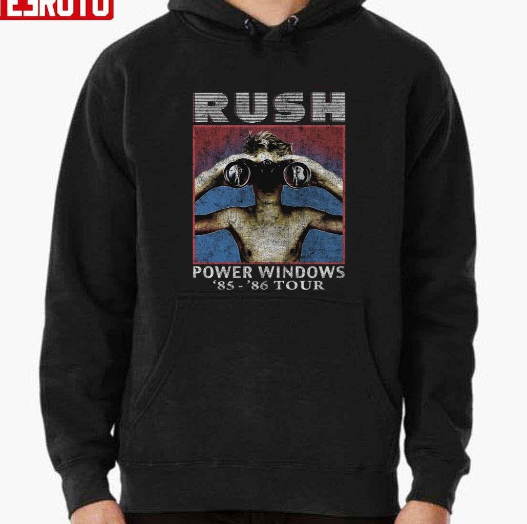 Rush Band Teropong Power Windows 85-86 Tour Unisex T-shirt