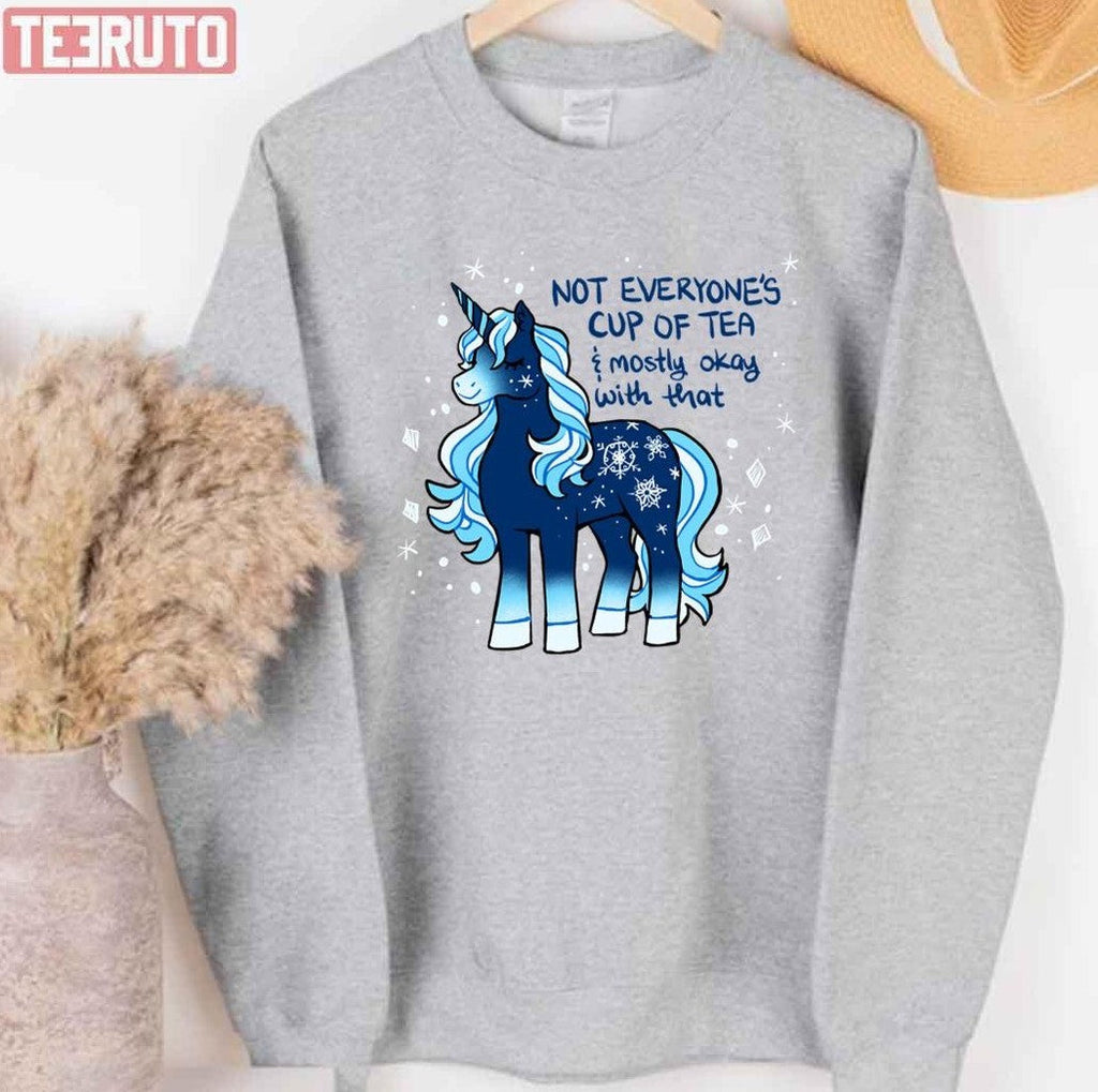 Not Everyone's Cup Of Tea Snowflake Unicorn Unisex T-Shirt
