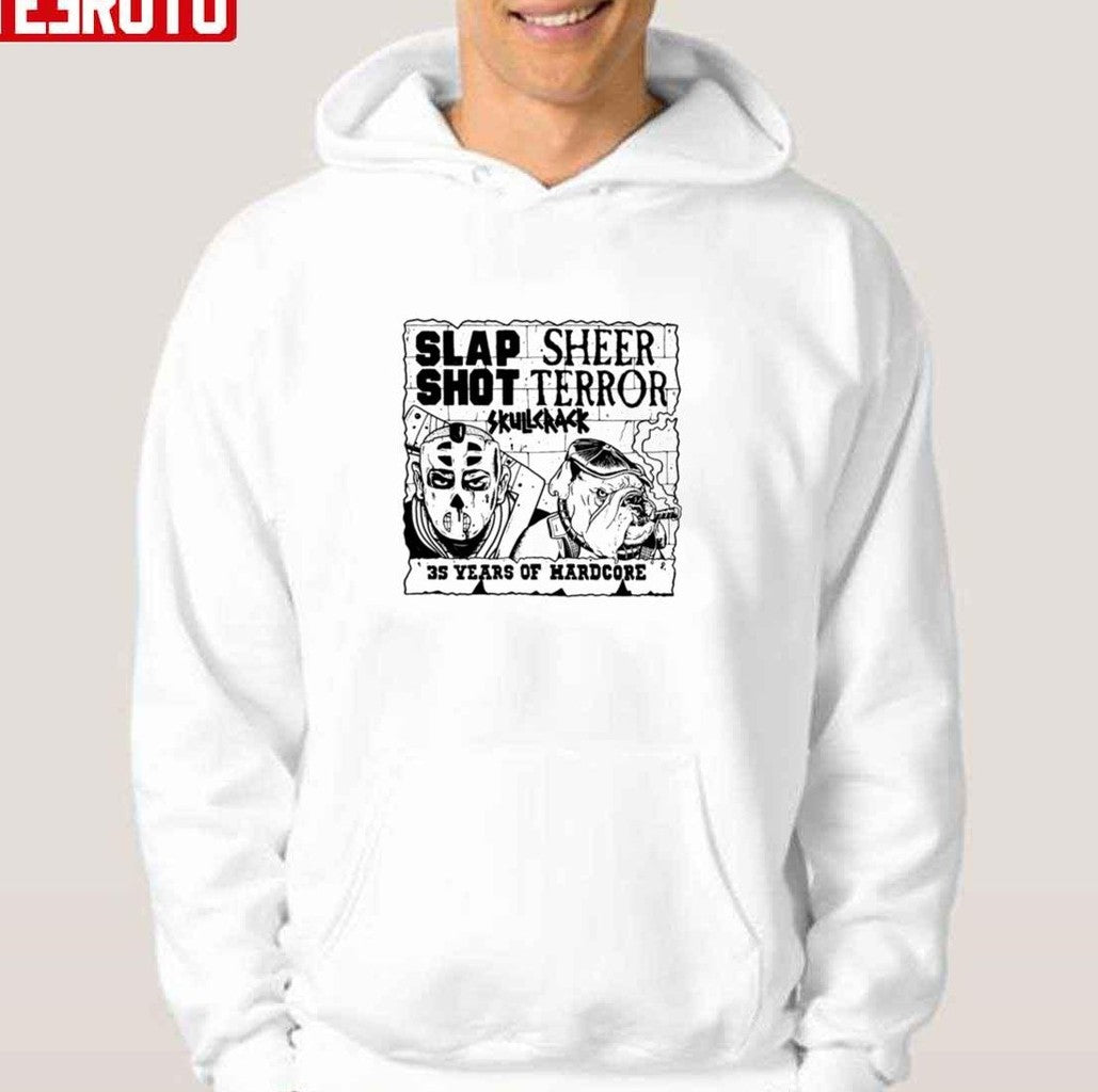 Slapshot Sheer Terror Skullcrack 35 Years Of Hardcore Unisex T-Shirt