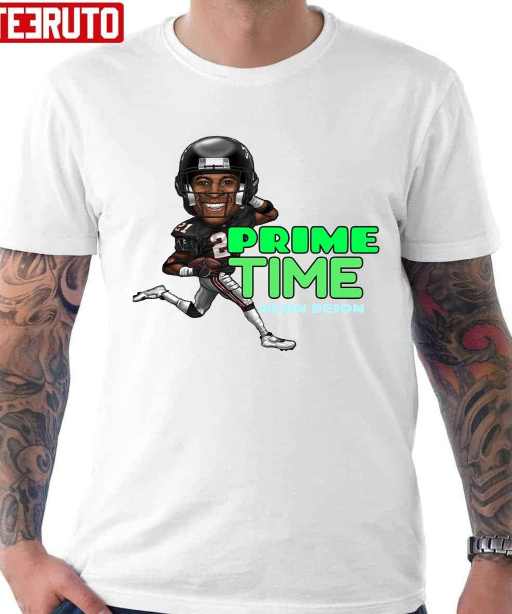 Prime Time Deion Sanders Neon Deion Fanart Unisex T-shirt