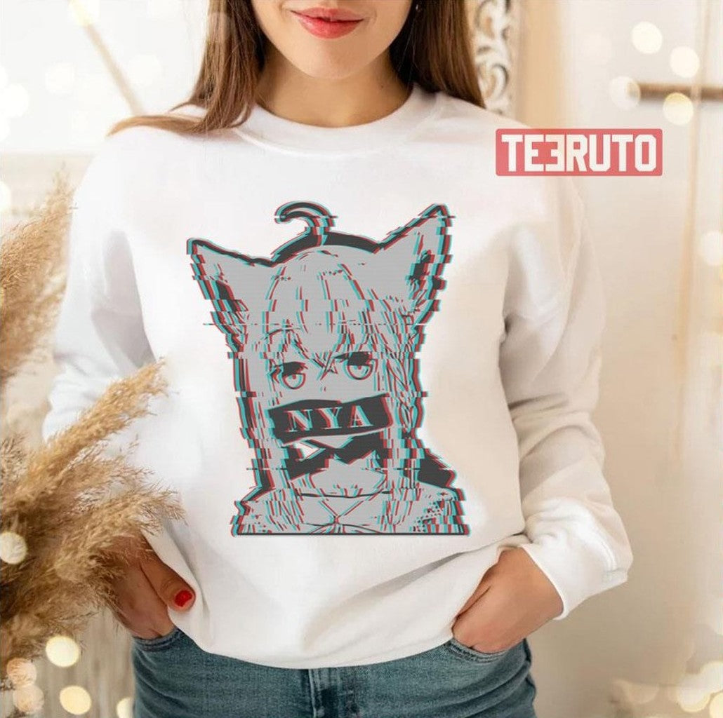 Shirakami Fubuki Hololive Glintch Unisex T-Shirt