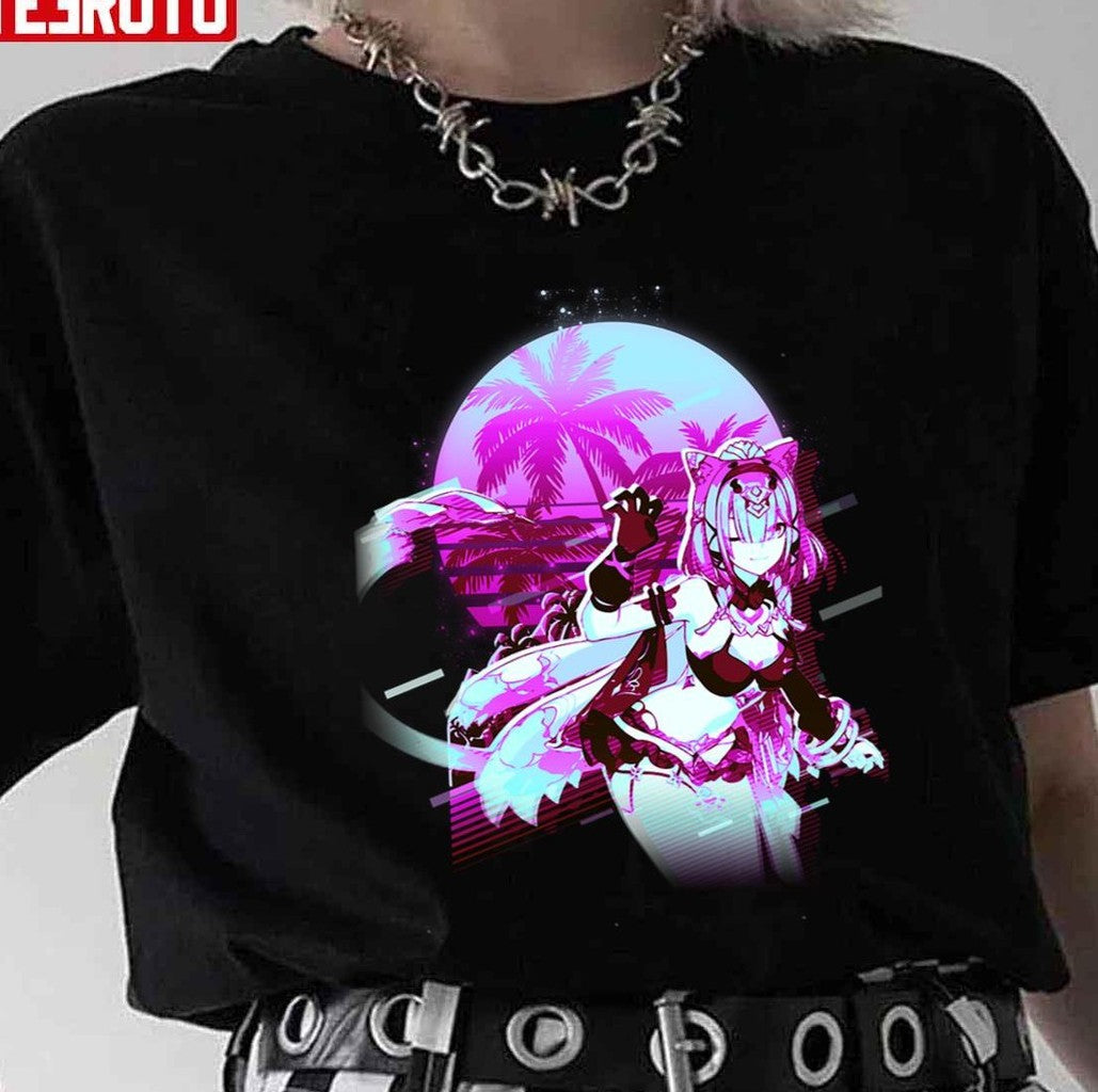 Pardofelis Reverist Calico Honkai Impact 80s Retro Unisex T-Shirt