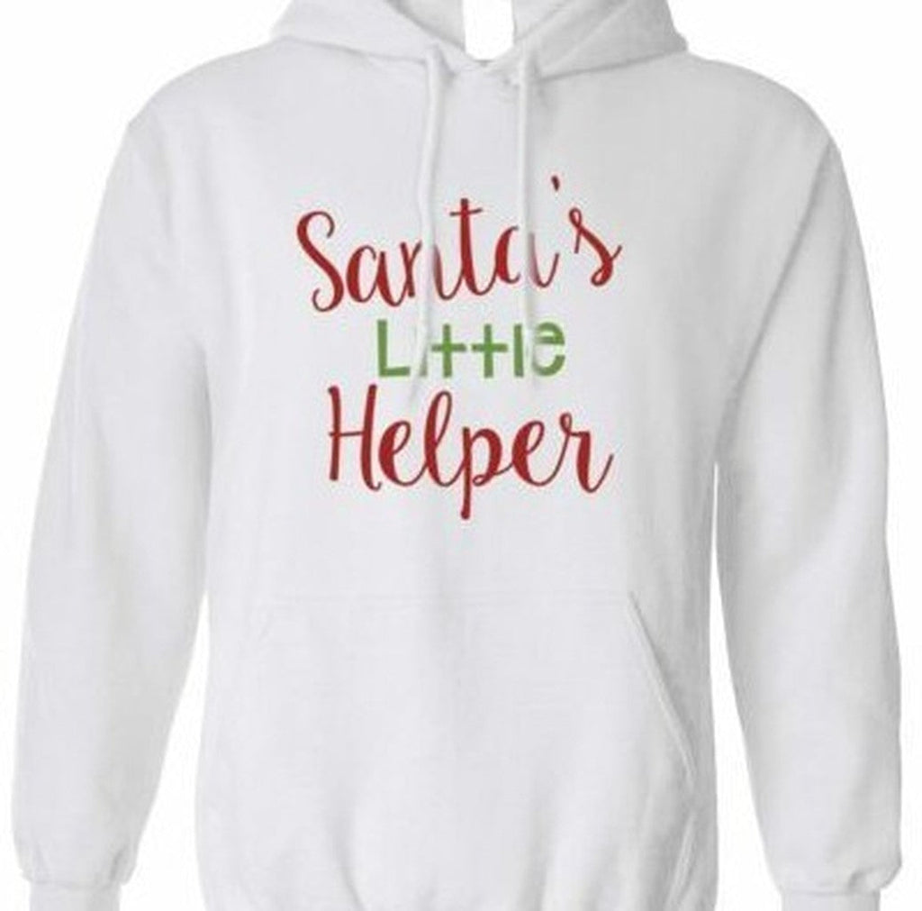 Santas Little Helper Slogan Christmas Unisex Hoodie