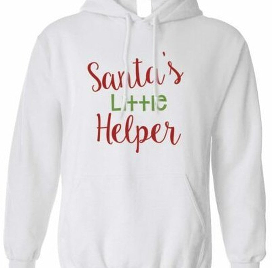 Santas Little Helper Slogan Christmas Unisex Hoodie
