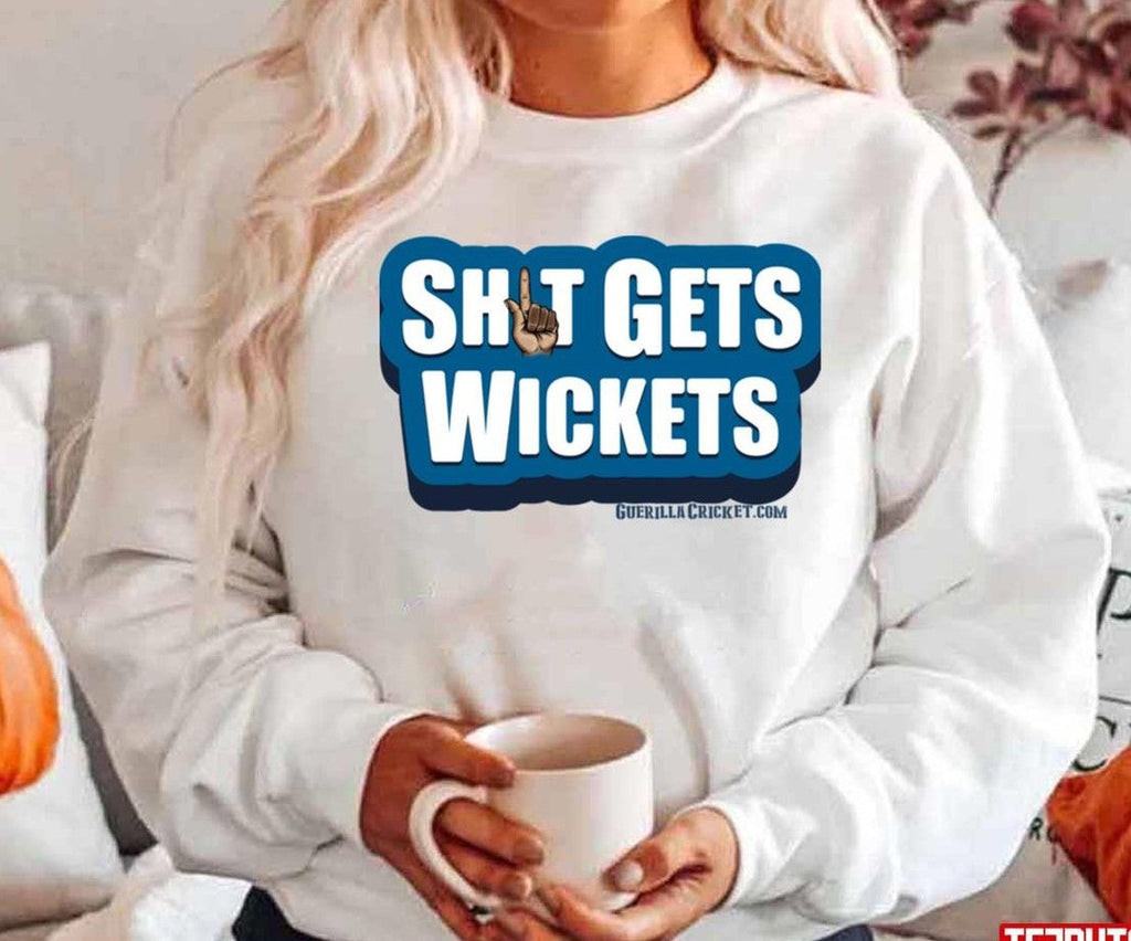 Shit Gets Wickets Guerilla Cricket Unisex Hoodie