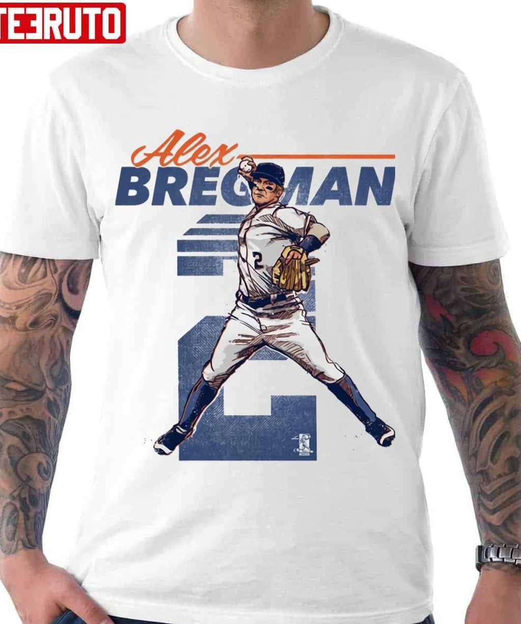 Baseball Illustration Astros Alex Bregman Unisex Hoodie