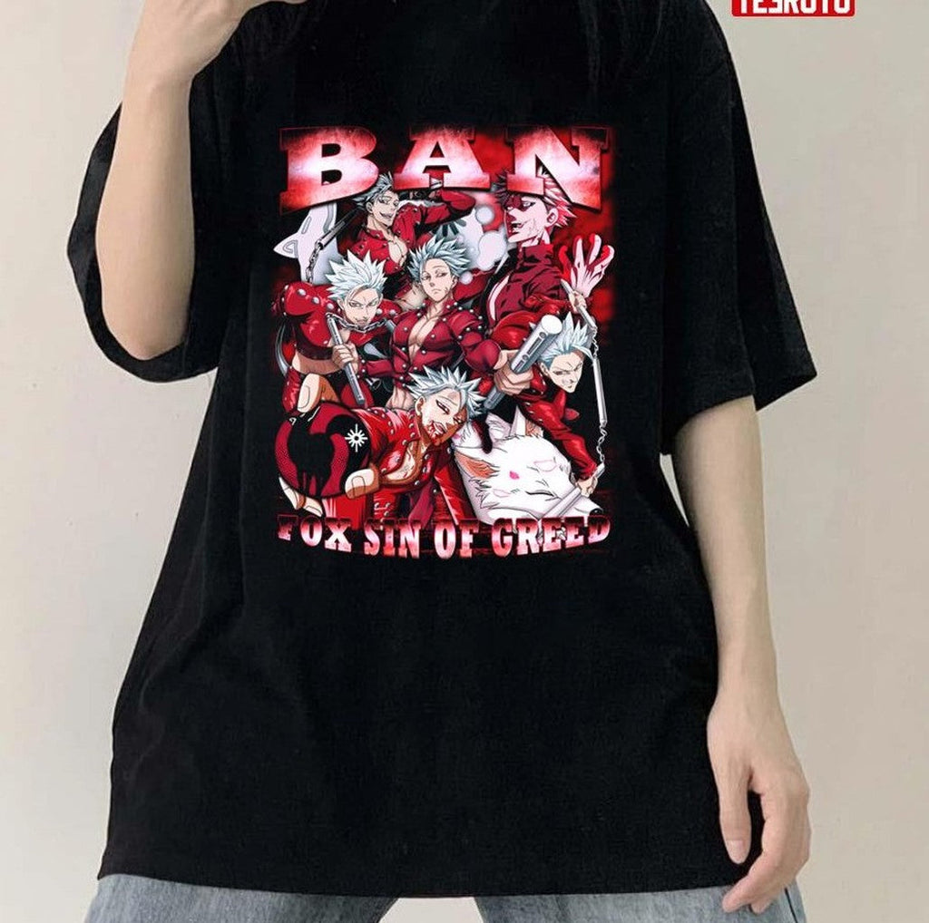 Nanatsu No Taizai Fox Sin Of Greed The Seven Deadly Sins Ban 7 Deadly Sins Anime Character Unisex T-Shirt