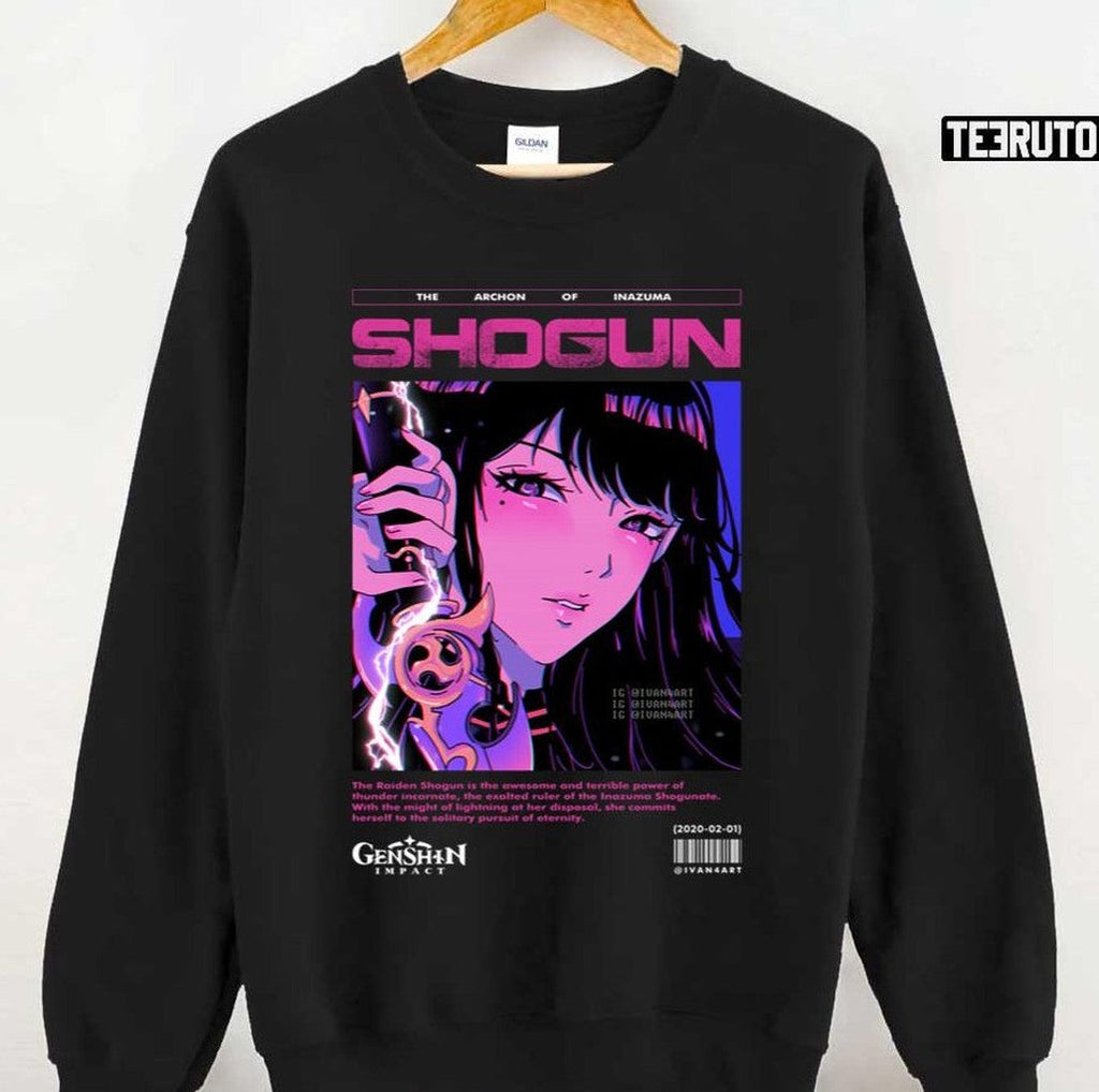 The Archon Of Inazuma Raiden Shogun Genshin Impact Anime Art Unisex T-Shirt