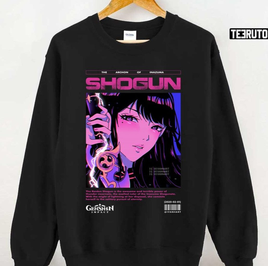 The Archon Of Inazuma Raiden Shogun Genshin Impact Anime Art Unisex T-Shirt