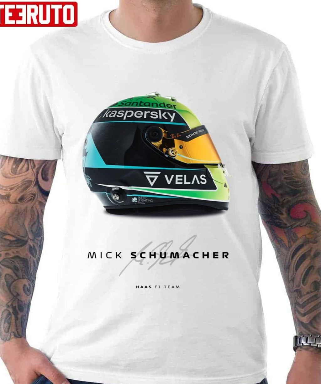 Schumacher Helmet F1 Mick Schumacher Sugnature Unisex Hoodie