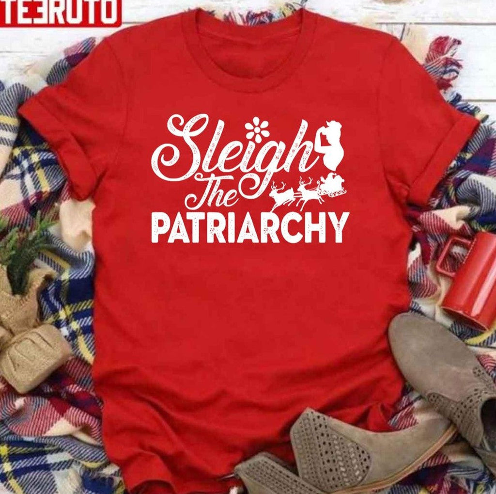Sleigh The Patriarchy Feminist Christmas Holiday Unisex Sweatshirt