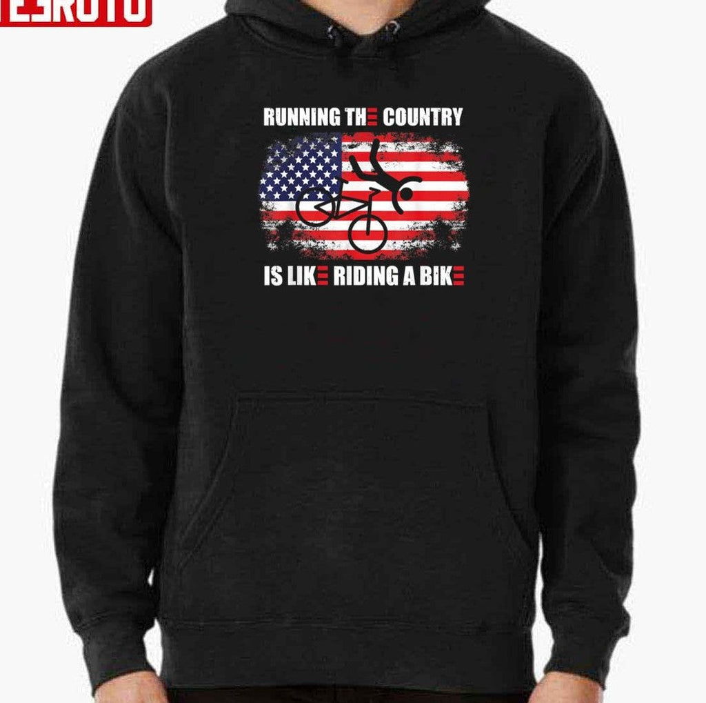 Running The Country Is Like Riding A Bike USA Flag Unisex T-Shirt