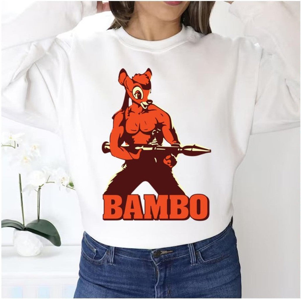 Bambo Funny Bambi Dear Parody First Blood Unisex Sweatshirt