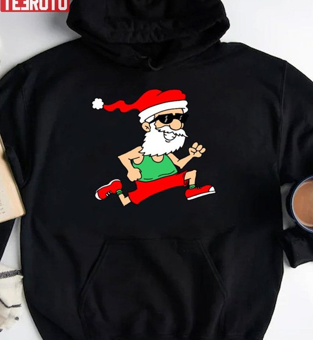Running Santa Christmas In July Race Sweatshirt