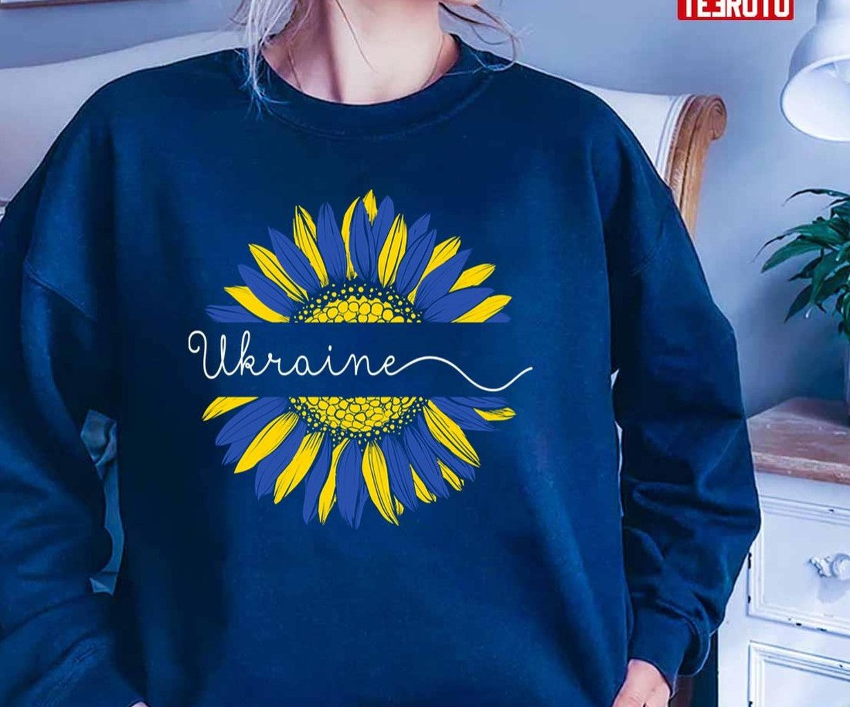 Sunflower On The Ukrainian Unisex T-Shirt