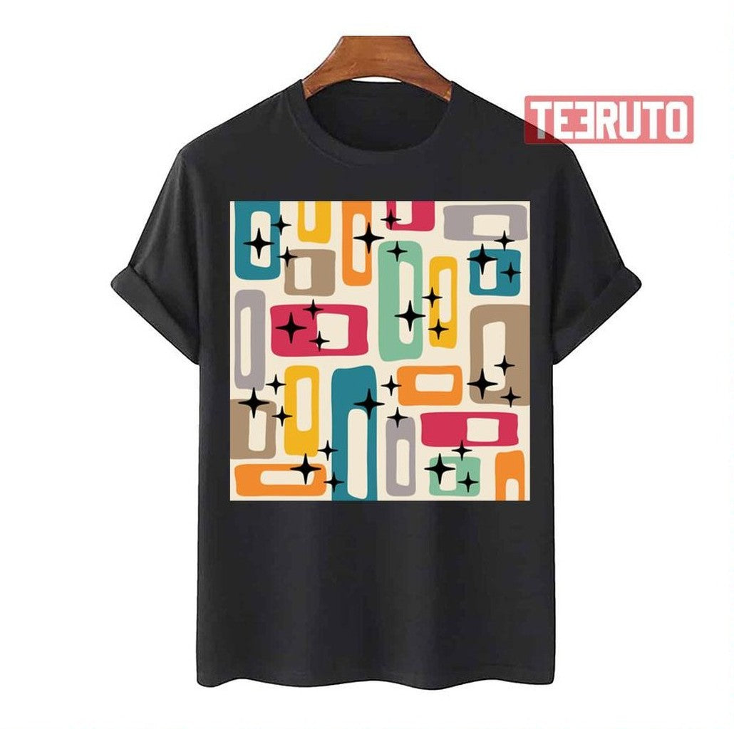 Retro Mid Century Modern Abstract Pattern 154 Unisex T-Shirt