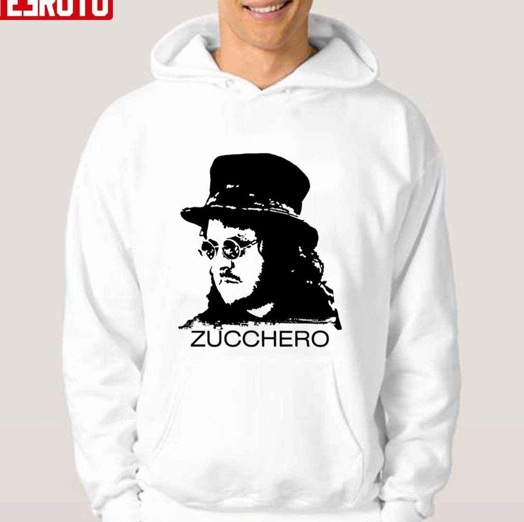 Potrait Singer Italian Bw Zucchero Unisex Hoodie