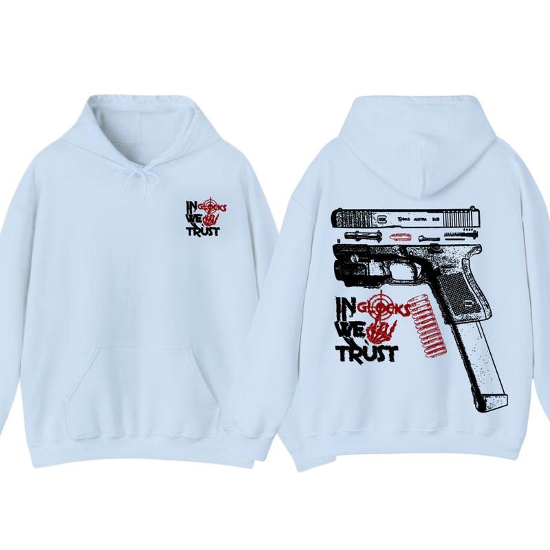 In Glock We Trust Bone Hand Halloween 2 Side Hoodie,Glock Halloween Hoodie,Bone Hand Halloween Glock Shirt, For Her For Him