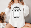 Ghost Malone Sweatshirt, Halloween Sweatshirt, Cute Ghost Sweater, Funny Spooky Sweatshirt, Ghost Malone Shirt Casual Collar Comfort Cotton