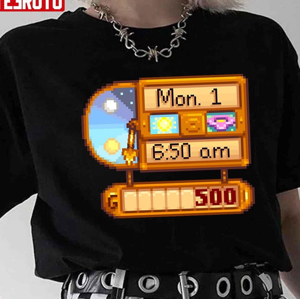 Stardew Valley Clock Harvest Moon Unisex T-Shirt