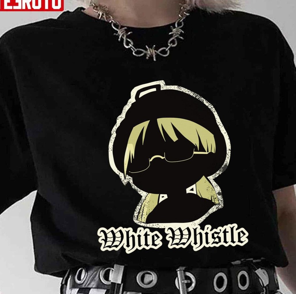Riko Grunge White Whistle Silhouette Made In Abyss Unisex T-shirt