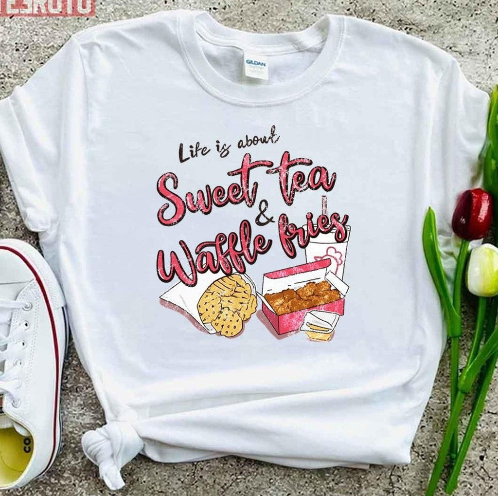 Best Chick Waffle And Sweet Tea Art Unisex T-Shirt