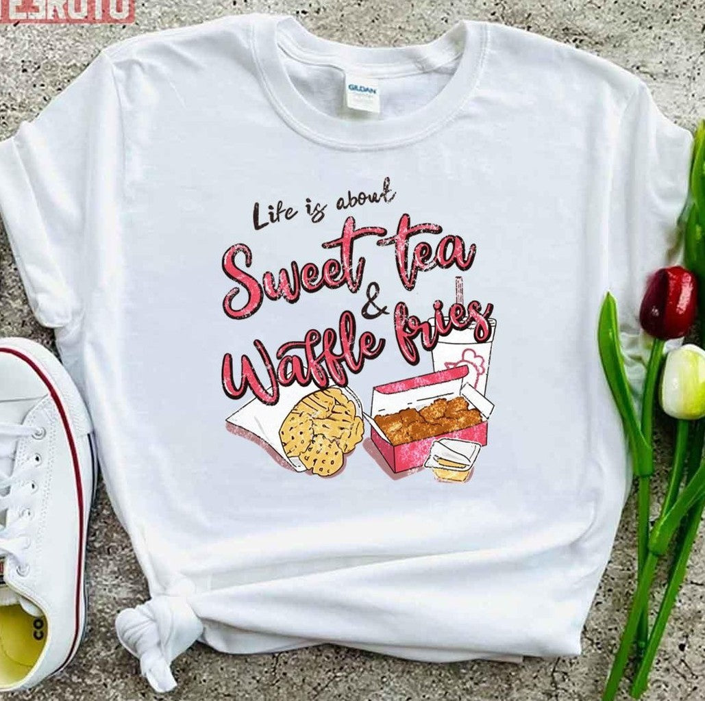 Best Chick Waffle And Sweet Tea Art Unisex T-Shirt