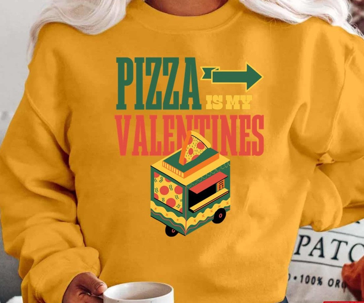 Pizza Is My Valentine Food Lover Valentine's Day Quote Unisex T-Shirt