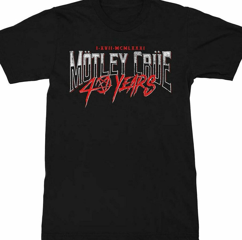Motley Crue 40 Years Official Unisex T-shirt