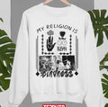My Religion Is Kindness White Rue Bennett Euphoria Unisex Sweatshirt