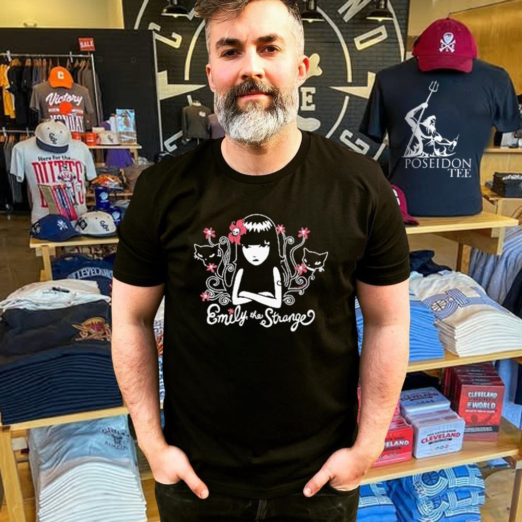 Emily The Strange Strange Flower Kitty T-shirt